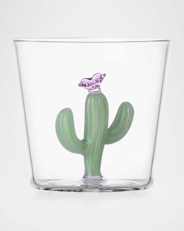 Desert Plants Cactus Glass Tumbler, 11.8 oz.
